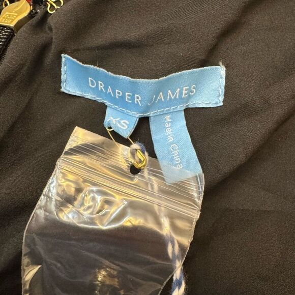 NEW Draper James Floral Velvet Shift Dress Black Red Blue Size XS - Picture 5 of 7